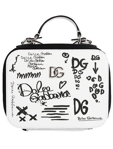 Белая сумка с принтом граффити Dolce & Gabbana - 1204508280523 - Фото 1