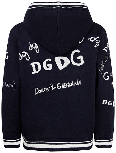 шерстяной Кардиган с принтом логотипа Dolce & Gabbana - 1404519081830 - Фото 2
