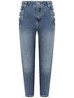Синие джинсы с декоративными пуговицами - 1164509182359