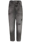 Серые джинсы с потертостями - 1164519382800