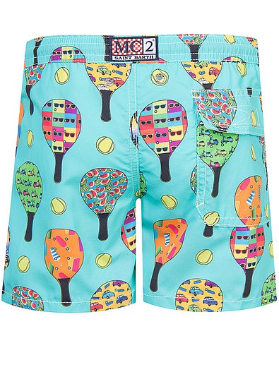Пляжные шорты с принтом теннис MC2 Saint Barth - 4102719670034 - Фото 3