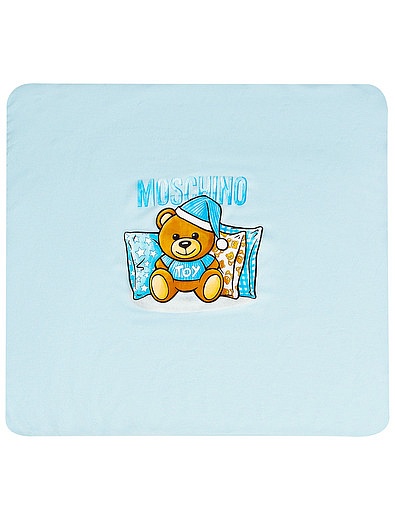 голубое Одеяло с принтом Moschino - 0774529180023 - Фото 1