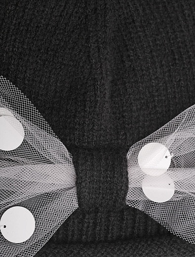 Облегающая шапка с декоративным бантом из тафты Simonetta - 1351109680020 - Фото 2