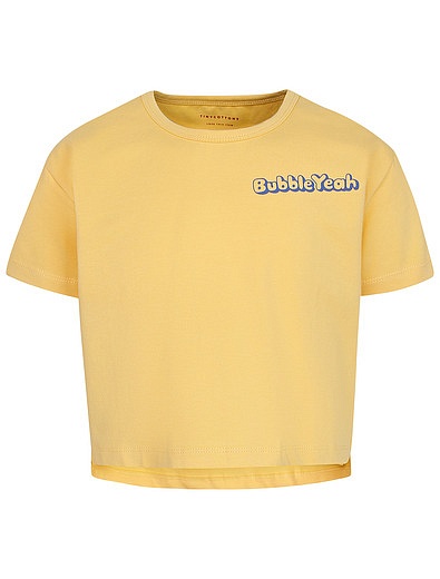 Желтая футболка из хлопка TINYCOTTONS - 1132809970105 - Фото 1