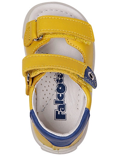 Желтые сандалии на липучках Falcotto - 2072819970025 - Фото 4