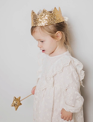 Набор волшебника: корона и палочка золотистого цвета Pompio - 6834529270019 - Фото 3