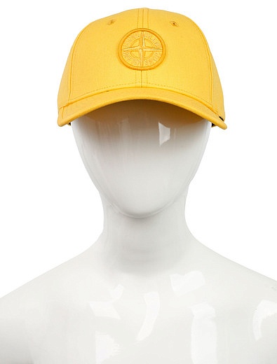Жёлтая кепка с логотипом Stone Island - 1184519270228 - Фото 2