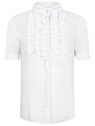 Белая блуза с коротким рукавом - 1034509381857