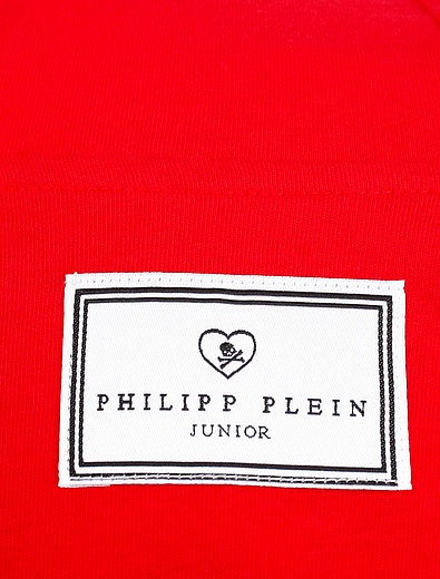 Красная толстовка с принтом Philipp Plein - 0074519171674 - Фото 7