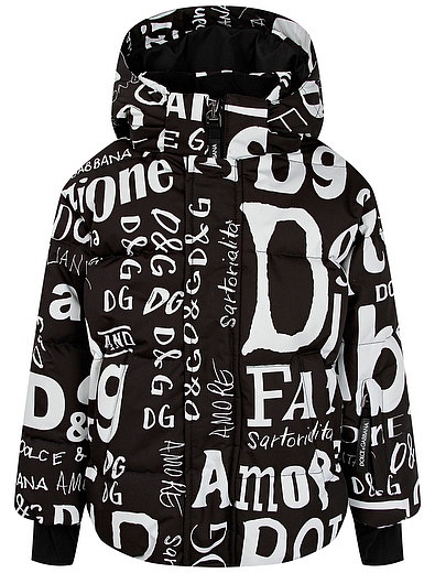 Куртка пуховая с принтом логотипа Dolce & Gabbana - 1074529080248 - Фото 1