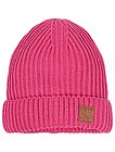Розовая шапка с флисовой подкладкой - 1354509182057