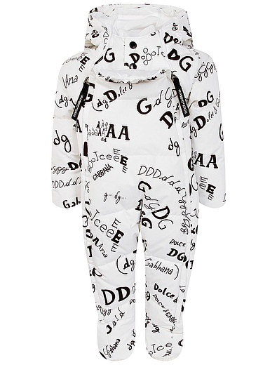Комбинезон утепленный с принтом логотипа Dolce & Gabbana - 1594519081289 - Фото 3