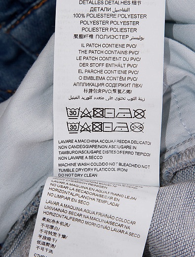 Джинсовые шорты с логотипом Moschino - 1414509173322 - Фото 3