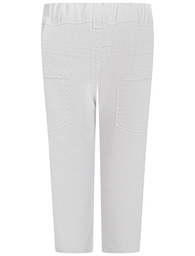 Белые джинсы с золотым логотипом Balmain - 1164529370521 - Фото 2