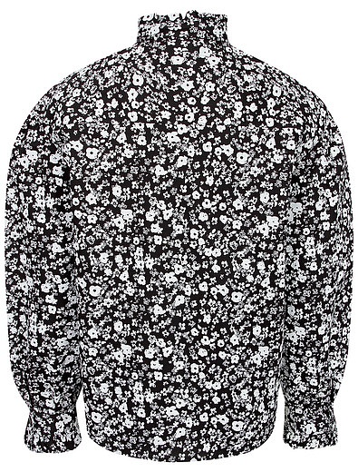 Чёрная блуза с цветочным узором Philosophy - 1034509285025 - Фото 3