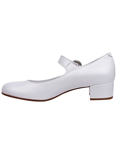 Белые туфли из натуральной кожи с пряжкой Missouri - 2014509170674 - Фото 3