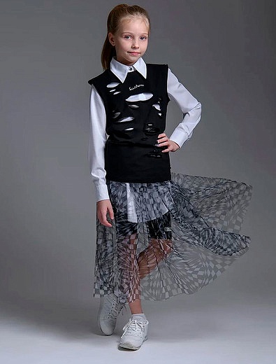 Прозрачная юбка с абстрактным принтом Prairie - 1044509172485 - Фото 2