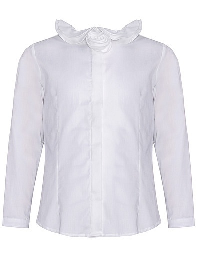 Белая блуза из хлопка Aletta - 1031209680112 - Фото 1