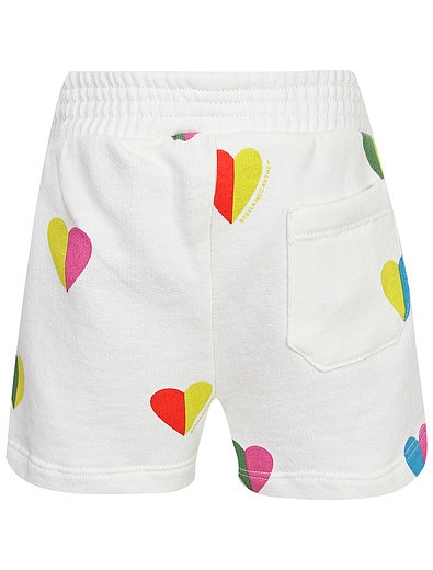 Хлопковые шорты с сердечками Stella McCartney - 1414509373371 - Фото 2