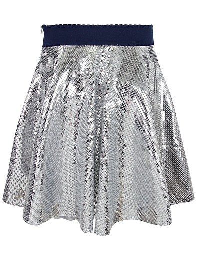 Серебристая юбка с пайетками Dolce & Gabbana - 1044509282566 - Фото 2