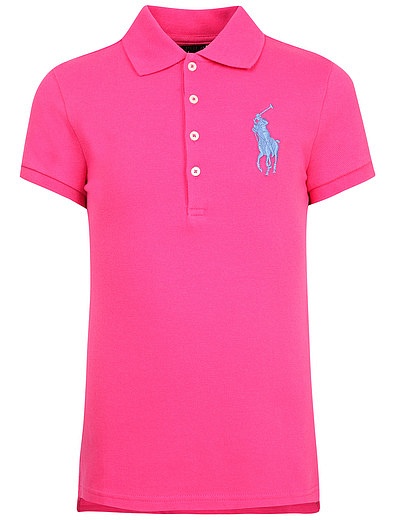 Поло розовое с вышивкой логотипа Ralph Lauren - 1142609970304 - Фото 1