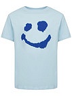 Голубая футболка со смайликом - 1134519410100