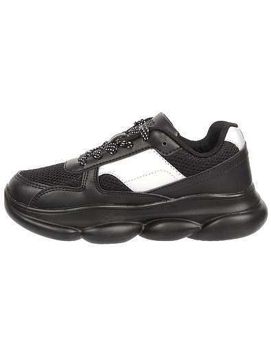 Черные кроссовки с логотипом HUGO BOSS - 2104519180494 - Фото 3