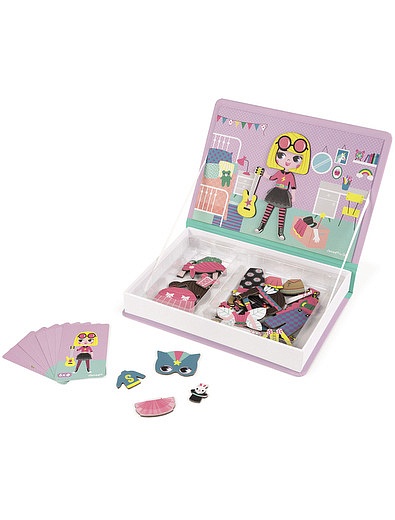 Книга-игра "Девочки в одеждах" магнитная JANOD - 6864529270221 - Фото 4