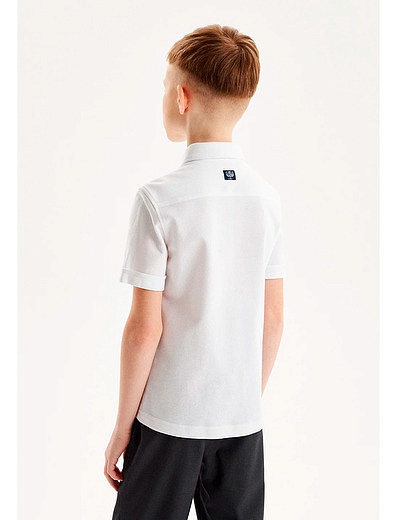Белая трикотажная рубашка с коротким рукавом SILVER SPOON - 1014519383263 - Фото 4