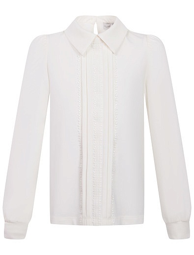 Хлопковая блуза молочного цвета SILVER SPOON - 1034509380829 - Фото 1