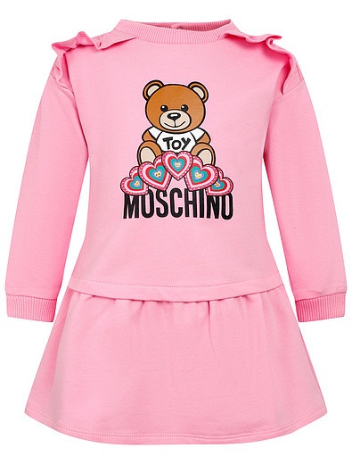 розовое Платье с принтом Moschino - 1054509283296 - Фото 1