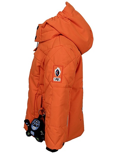 Оранжевая куртка со съемным капюшоном POIVRE BLANC - 1074519283185 - Фото 2