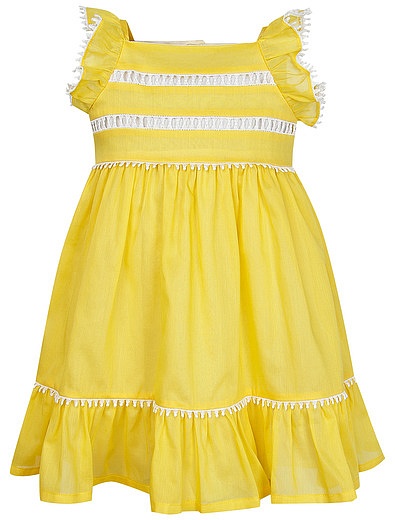Платье желтое с коротким рукавом Il Gufo - 1052809971622 - Фото 1