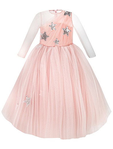 Нежно-розовое платье в пол SASHA KIM - 1054609188163 - Фото 1