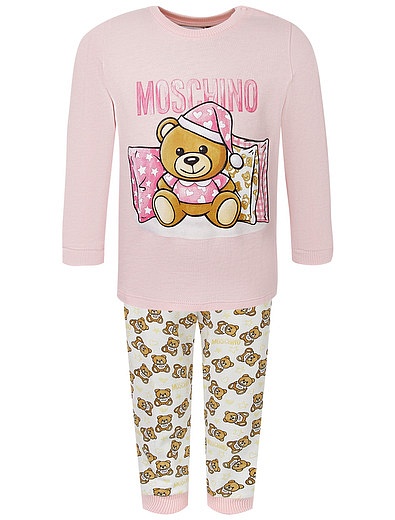 Хлопковая пижама Moschino - 0214509280010 - Фото 3