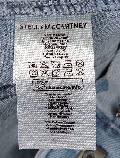 Джинсовые шорты со звёздами Stella McCartney - 1411509070064 - Фото 4