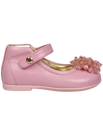 Розовые туфли из натуральной кожи с кристаллами Missouri - 2012609870197 - Фото 2