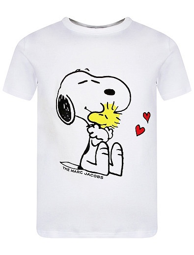 Белая футболка с принтом Снупи Marc Jacobs - 1134509174982 - Фото 1