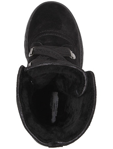 Черные ботинки-мартинсы с нашивкой логотипа Dolce & Gabbana - 2031119980929 - Фото 4