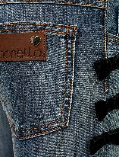 Комплект из джинсов, лонгслива и джемпера с брошью Simonetta - 3043009881253 - Фото 7