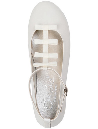 Белые туфли из натуральной кожи с бантиками Oca-Loca - 2012108670342 - Фото 4