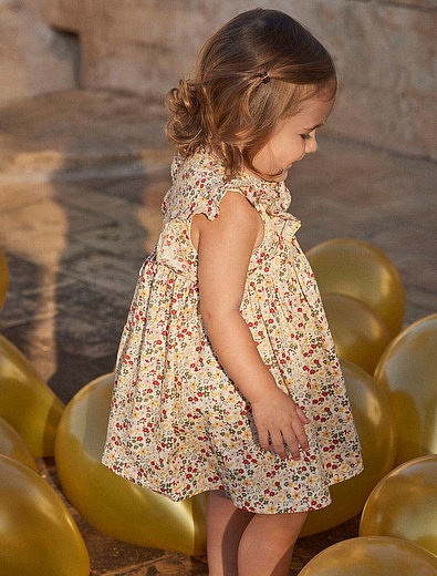 Платье в мелкий цветок с трусиками PETIT BATEAU - 1054609373422 - Фото 2