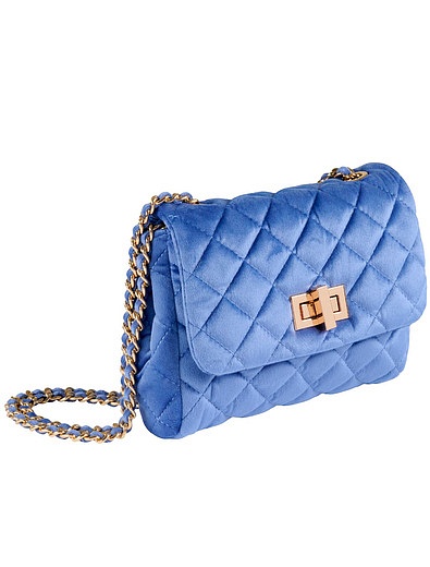 Бархатная голубая сумка Milledeux - 1204500370048 - Фото 1