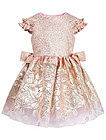 золотисто-розовое платье с вышивкой - 1054609181256