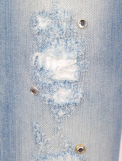 Голубые джинсы с потертостями Illudia - 1161509670183 - Фото 3