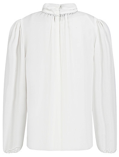 Шелковая блуза с бантом Dolce & Gabbana - 1034509181686 - Фото 8