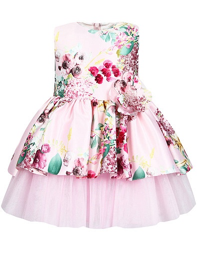 Розовое платье с цветочным принтом David Charles - 1052609870507 - Фото 1