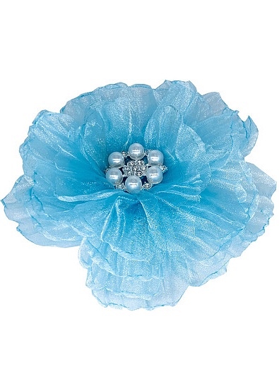 Резинка для волос голубой цветок Junefee - 4884500281918 - Фото 1