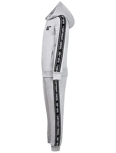 серый спортивный костюм с лампасами Diesel - 6004519080069 - Фото 2