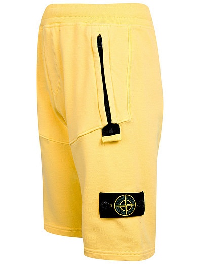 Желтые хлопковые шорты Stone Island - 1414519273500 - Фото 2